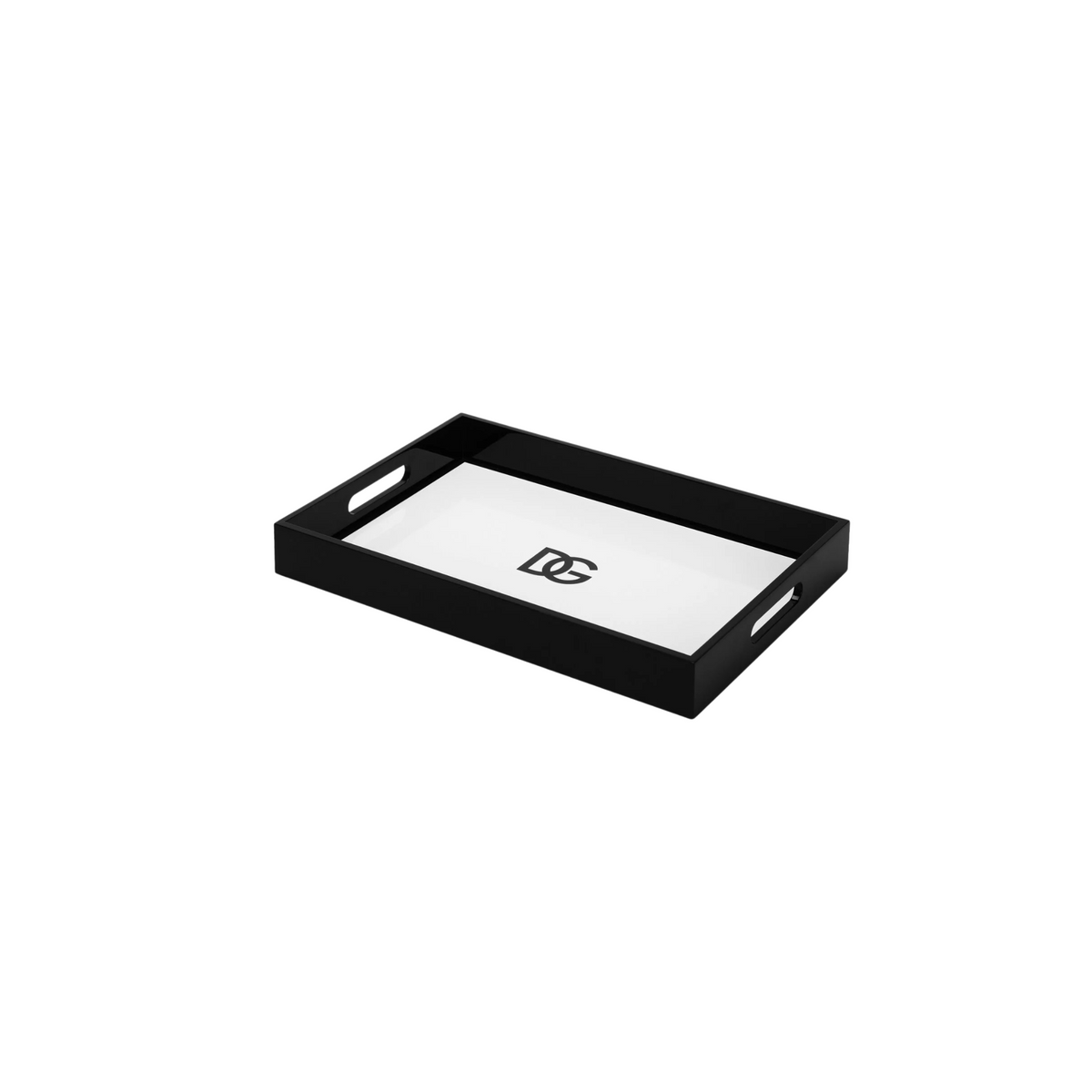 Plateau rectangulaire en bois DG logo de Dolce & Gabbana Casa