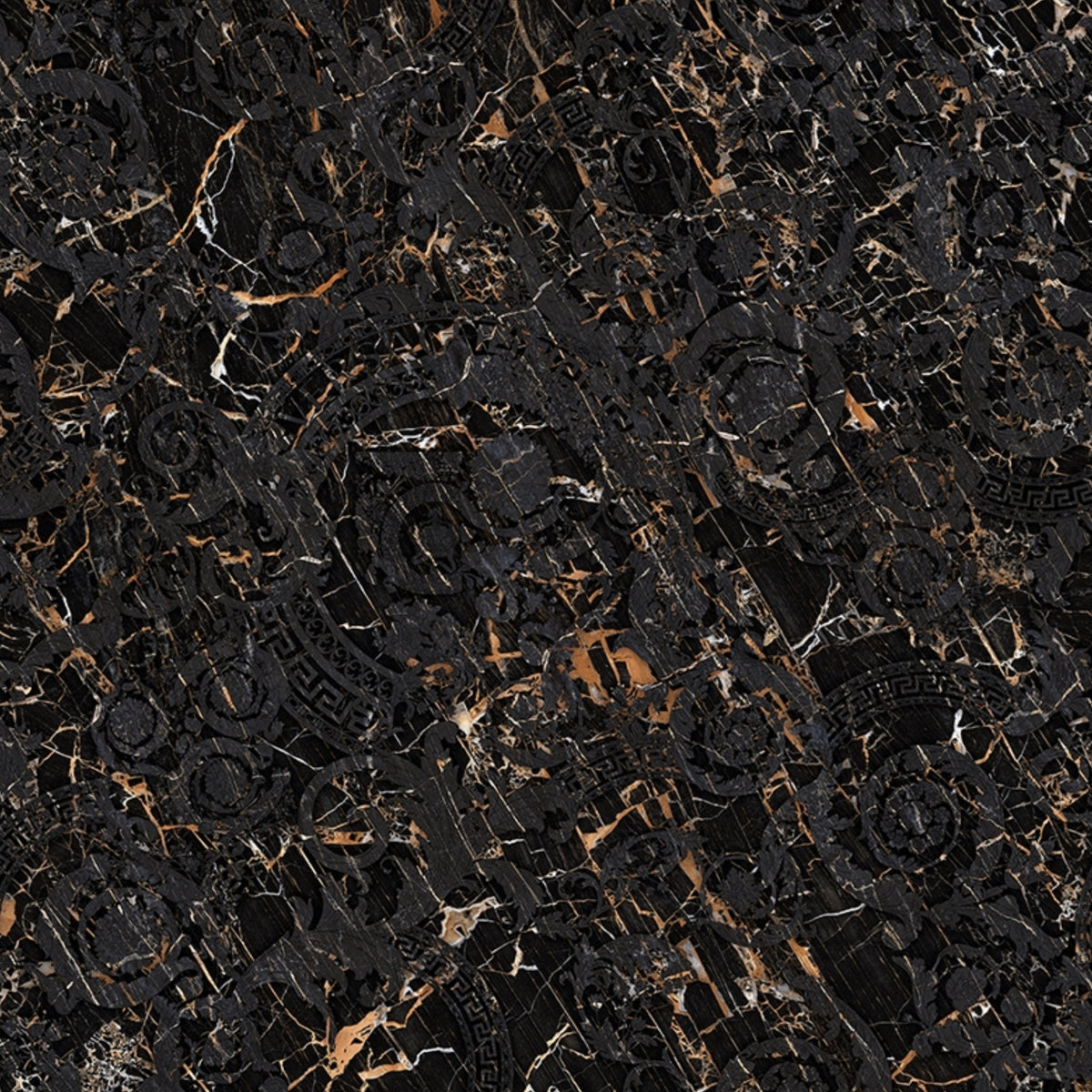 Céramique Black & Gold Megabarocco Effet marbre de Versace Ceramics