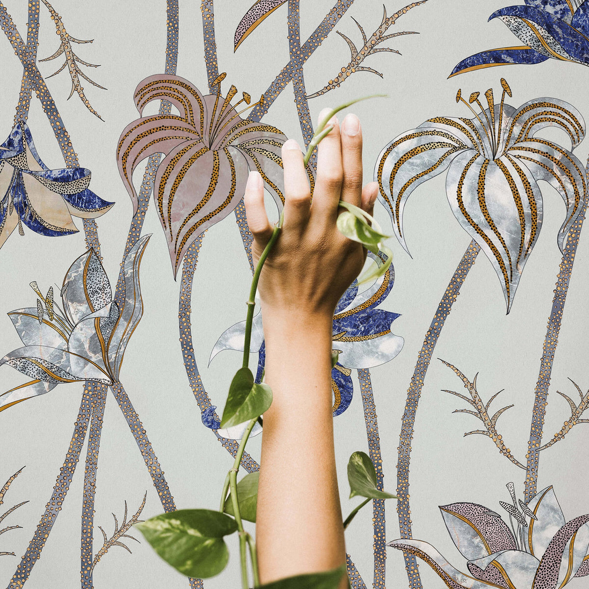 Papier peint Fiori Ghiaccio