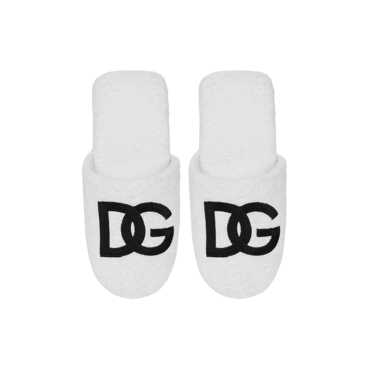 Chaussons en coton éponge brodés de Dolce & Gabbana