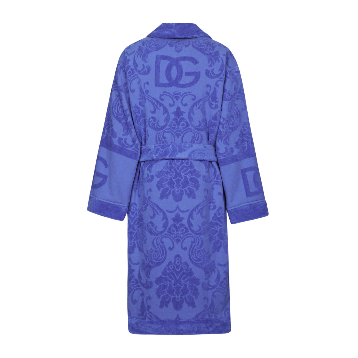 Peignoir en coton éponge jacquard DG Logo de Dolce & Gabbana Casa