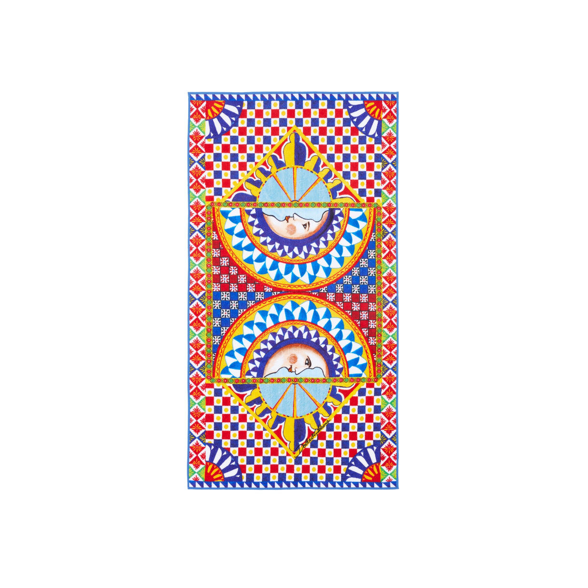 Serviette de main en coton éponge Carretto Siciliano de Dolce & Gabbana Casa