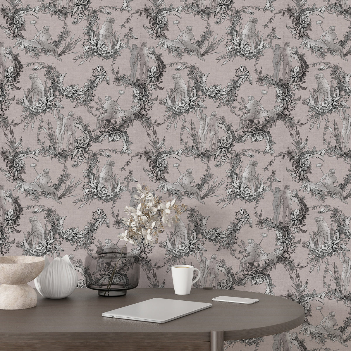 Papier peint Toile de nu cendra de Nomad Design