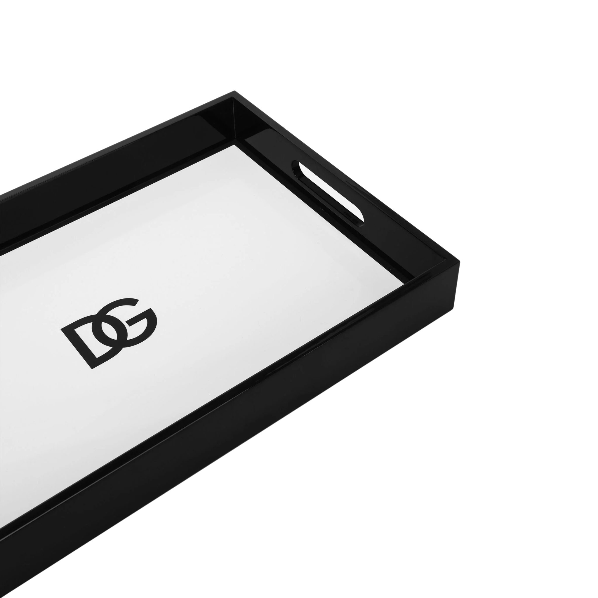 Plateau rectangulaire en bois DG logo de Dolce & Gabbana Casa