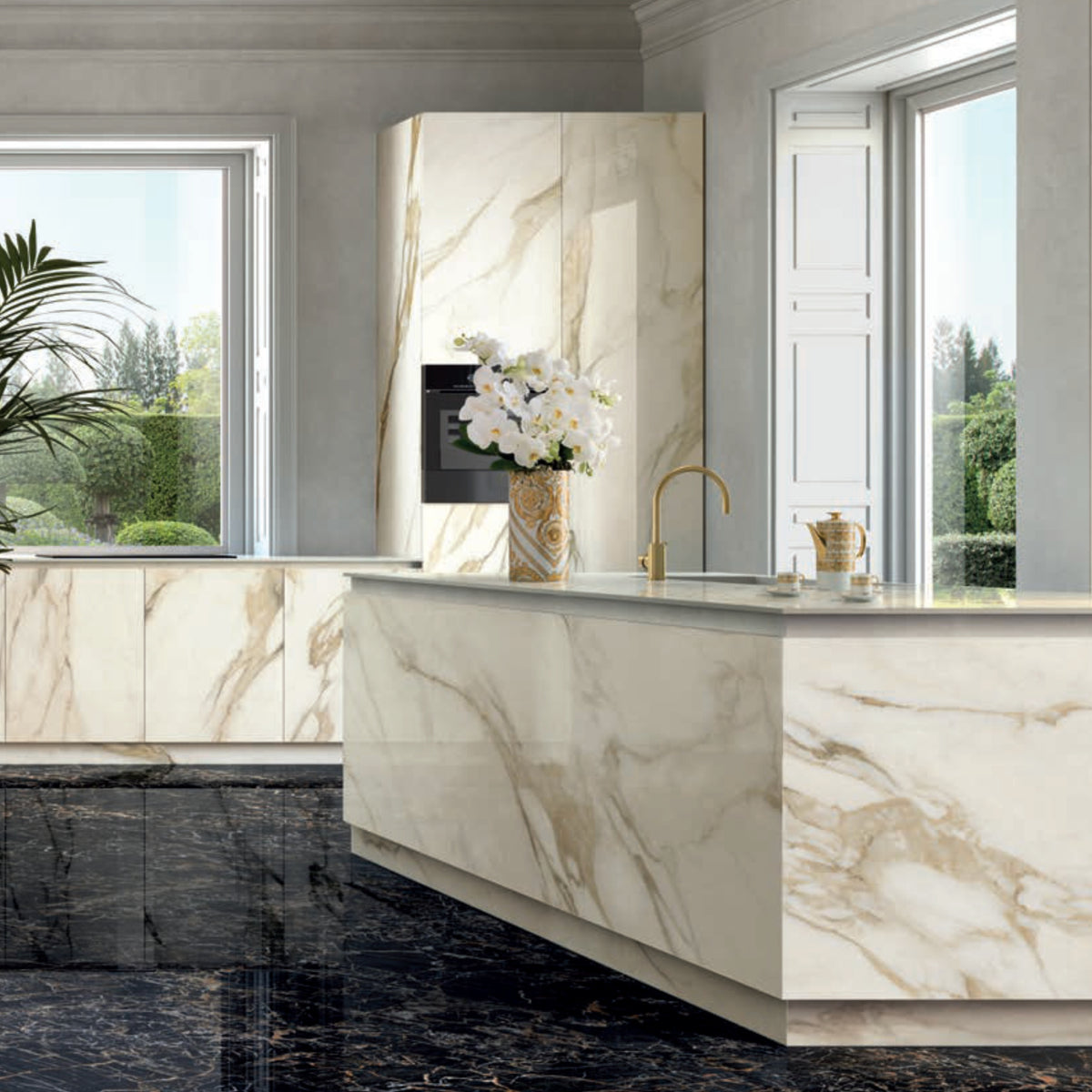 Céramique Calacatta Bright Effet marbre de Versace Ceramics