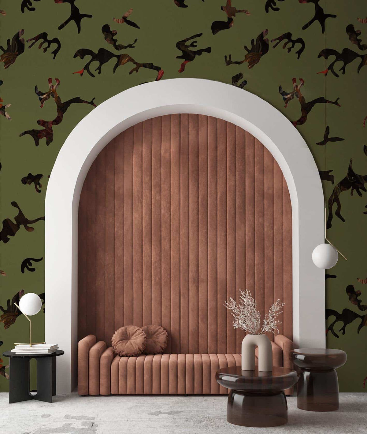 Papier peint Find Me in the Dark Verde Militare