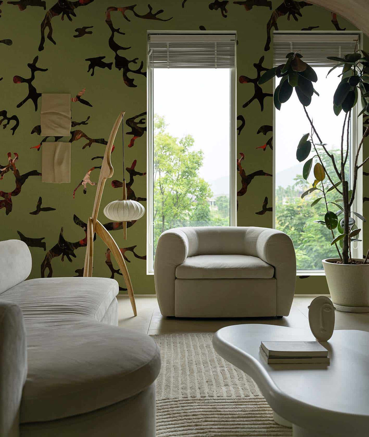 Papier peint Find Me in the Dark Verde Militare