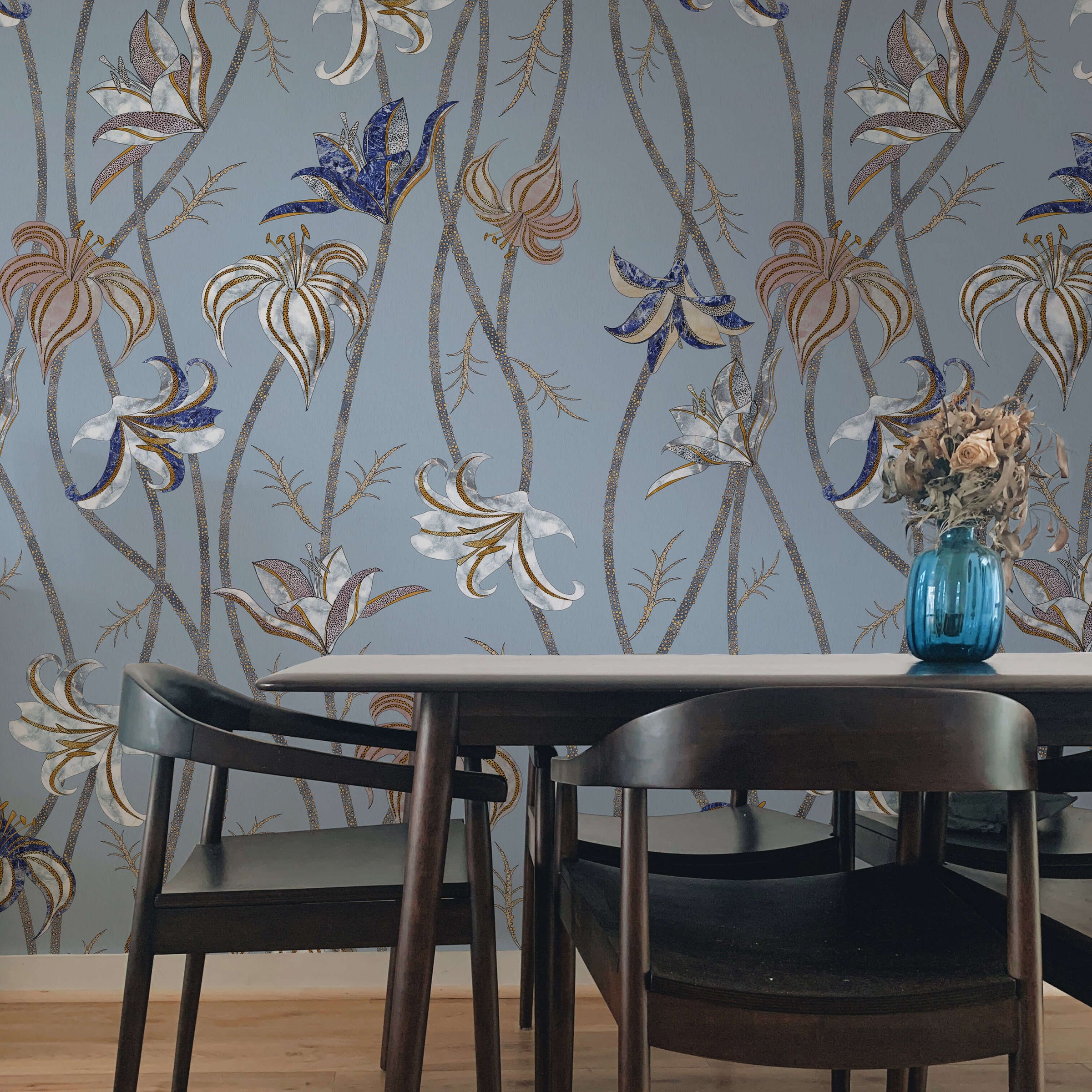 Fiori Azzurro Fiordaliso Wallpaper
