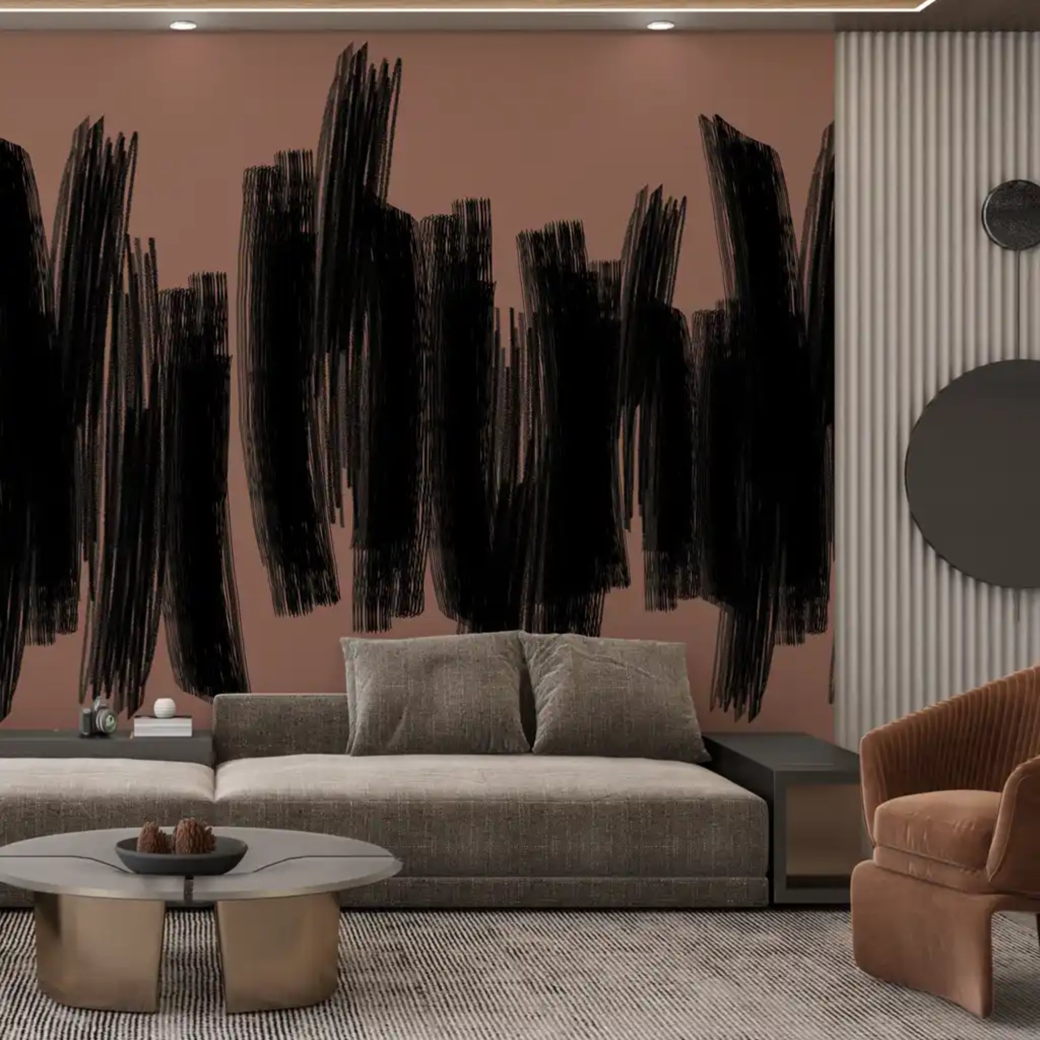 Papier Peint Fusain Carbón de Nomad Design Mural