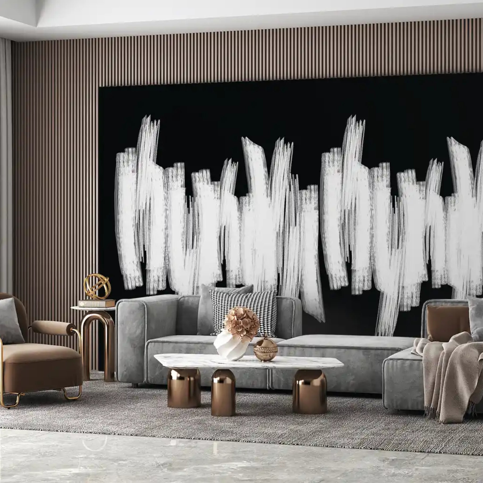 Papier Peint Fusain Carbón de Nomad Design Mural