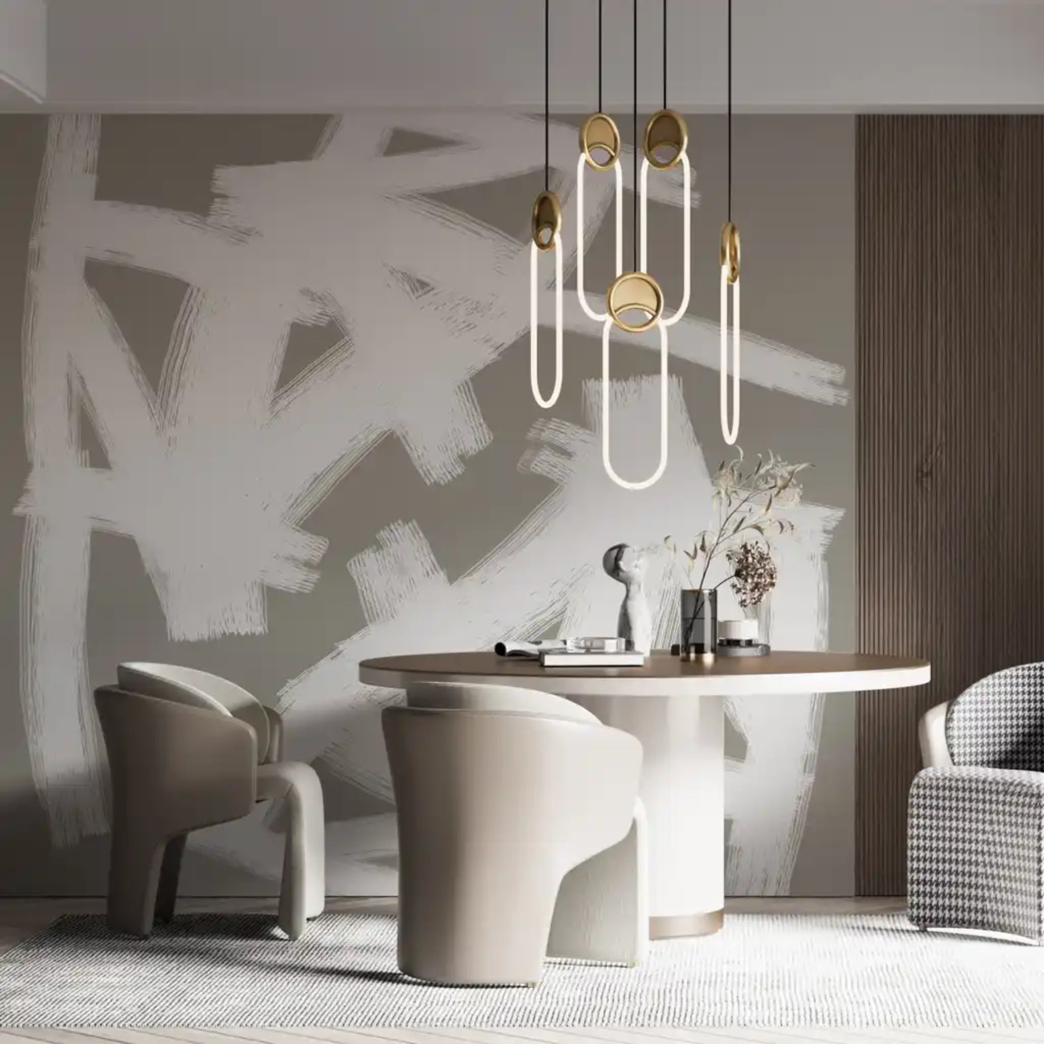 Papier peint Fusain chaos greige de Nomad Design Mural