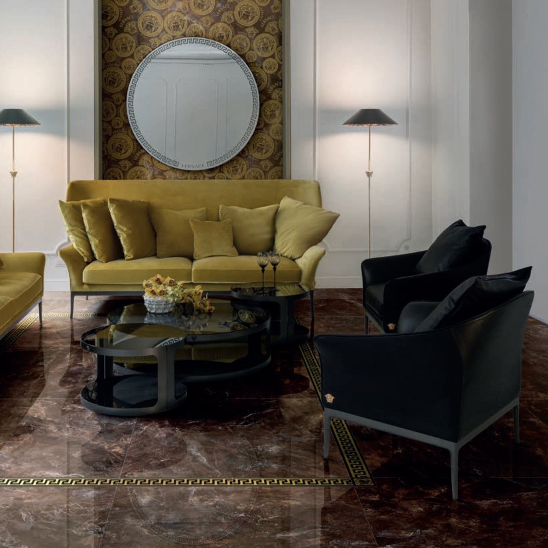 Céramique Galaxy Brown Effet marbre de versace ceramics