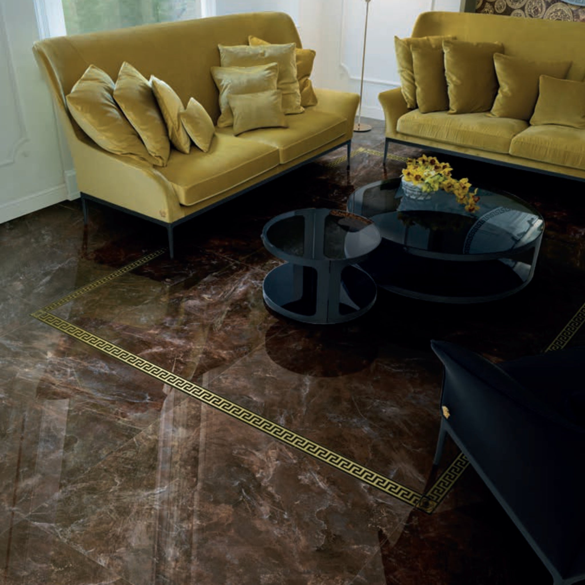 Céramique Galaxy Brown Effet marbre de versace ceramics