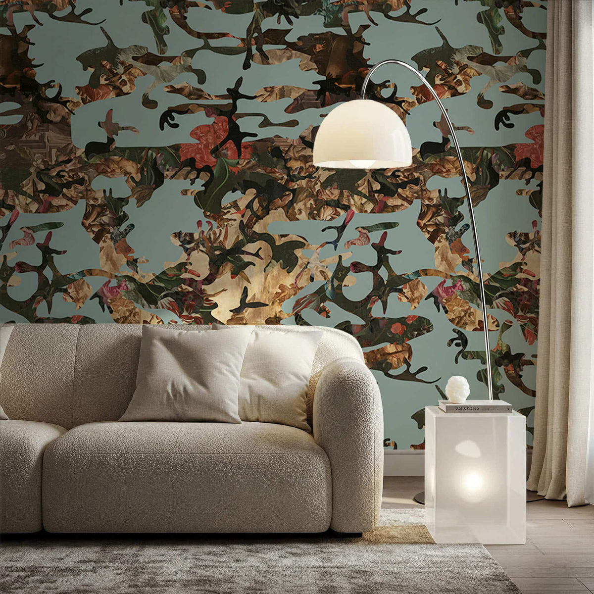 Papier peint Hidden in Plain Sight Azzurro Nikko Blue de MaVoix
