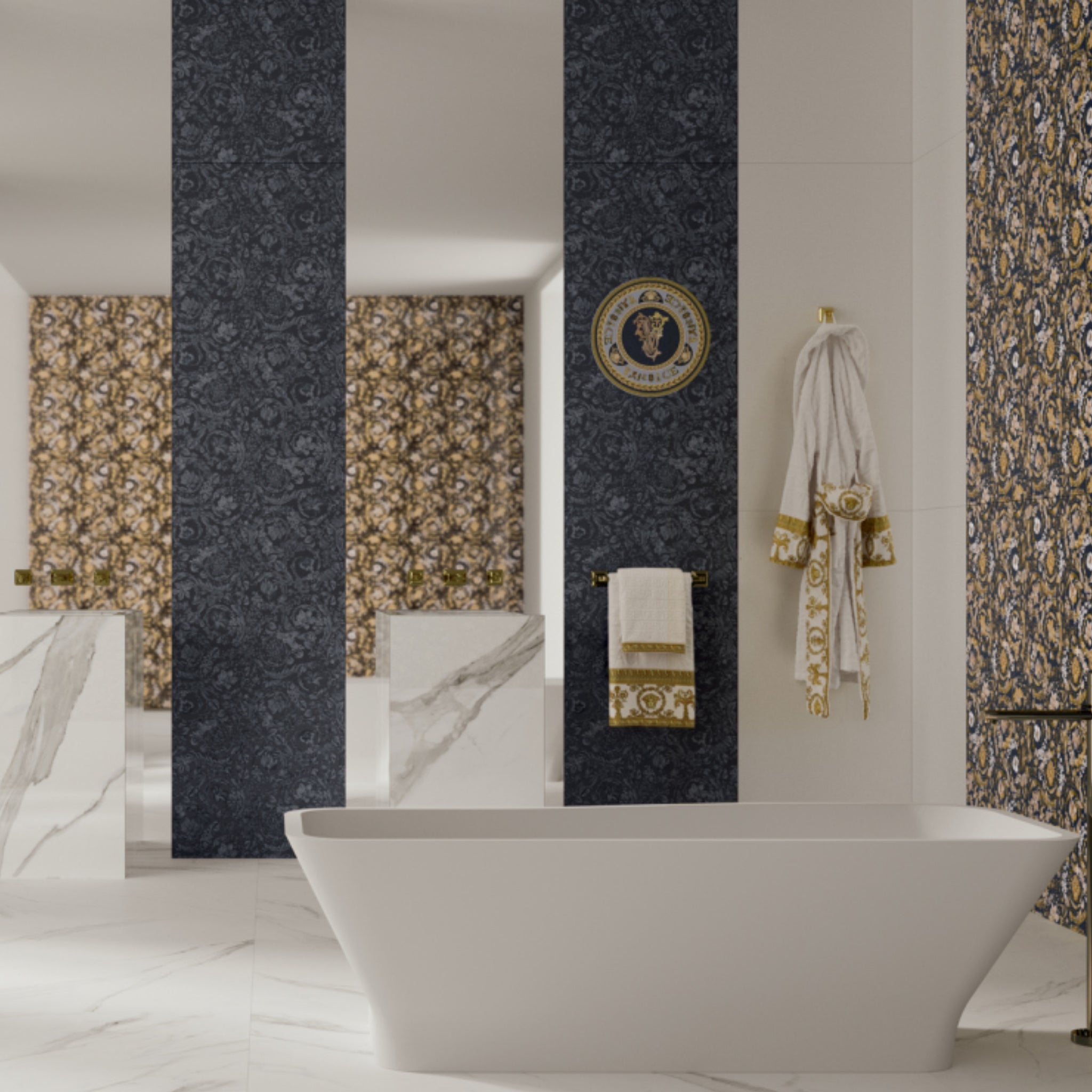 Céramique Barocco Garden Black/Gold de Versace Ceramics