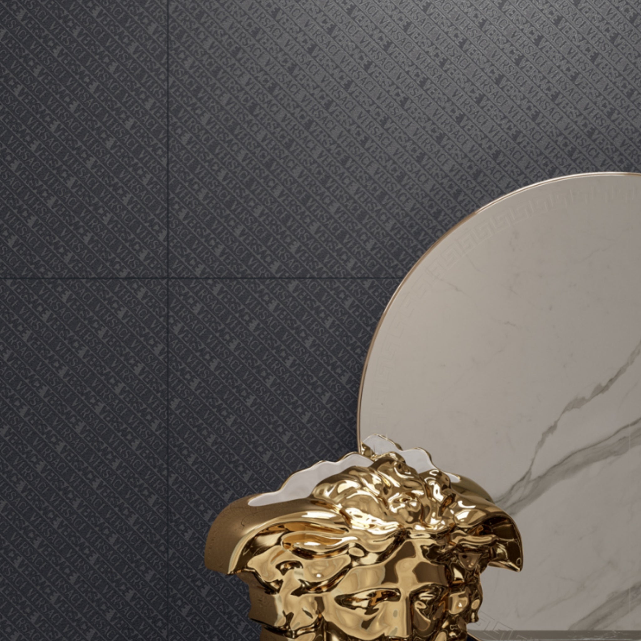 Céramique Icons Logo Black de Versace Ceramics