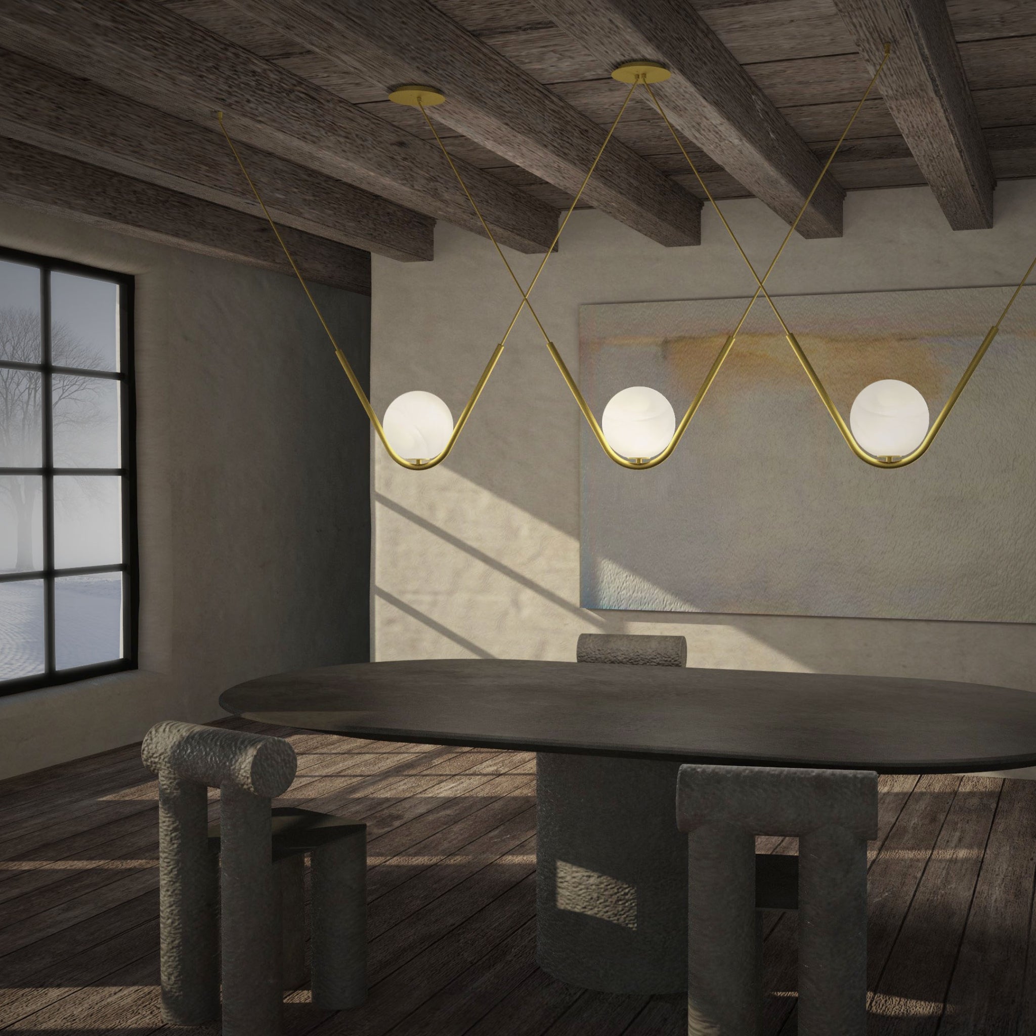 Luminaire suspendu Perle 1 - Trio de Larose Guyon