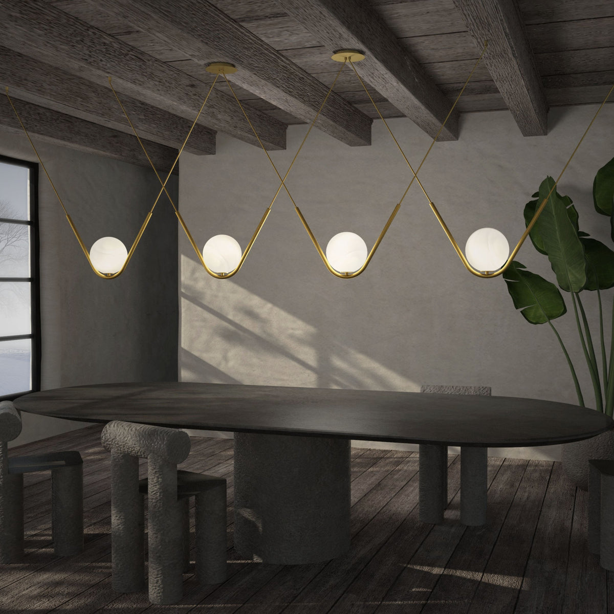 Luminaire suspendu Perle 1 Larose Guyon