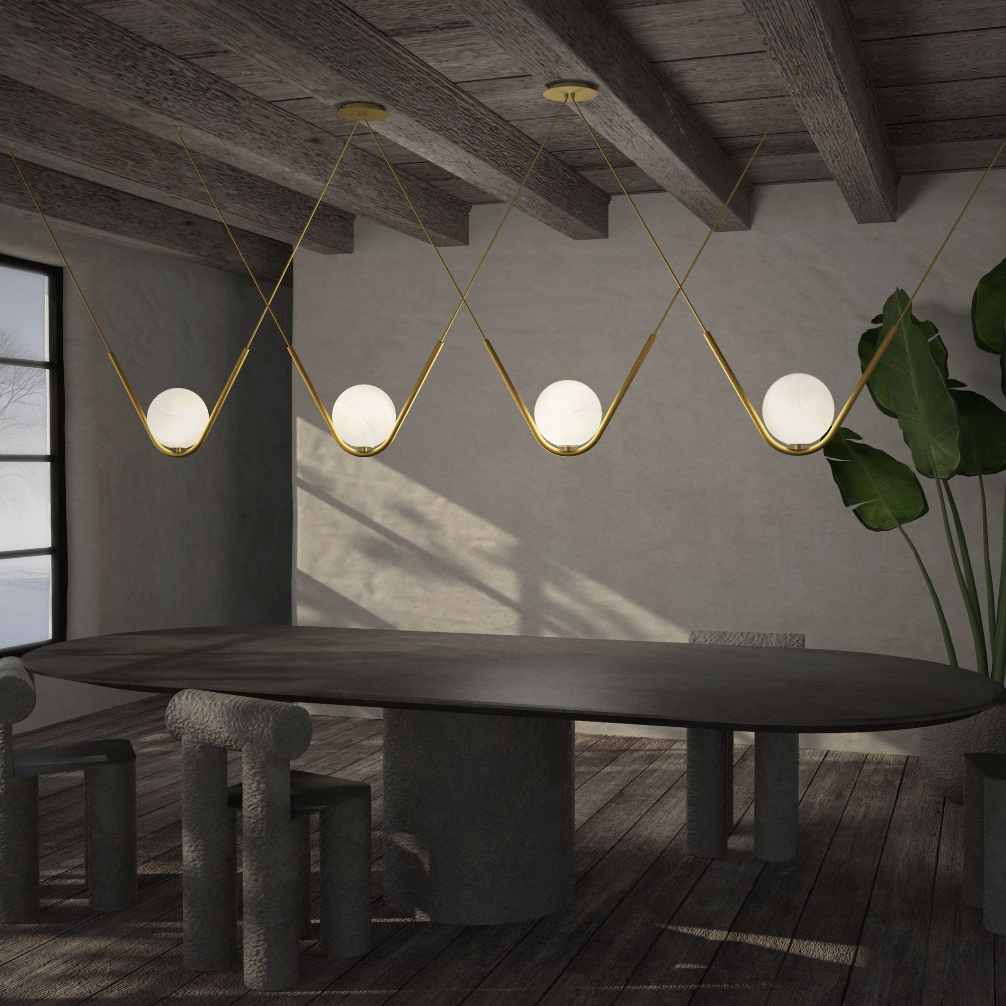 Luminaire suspendu Perle 1 Larose Guyon