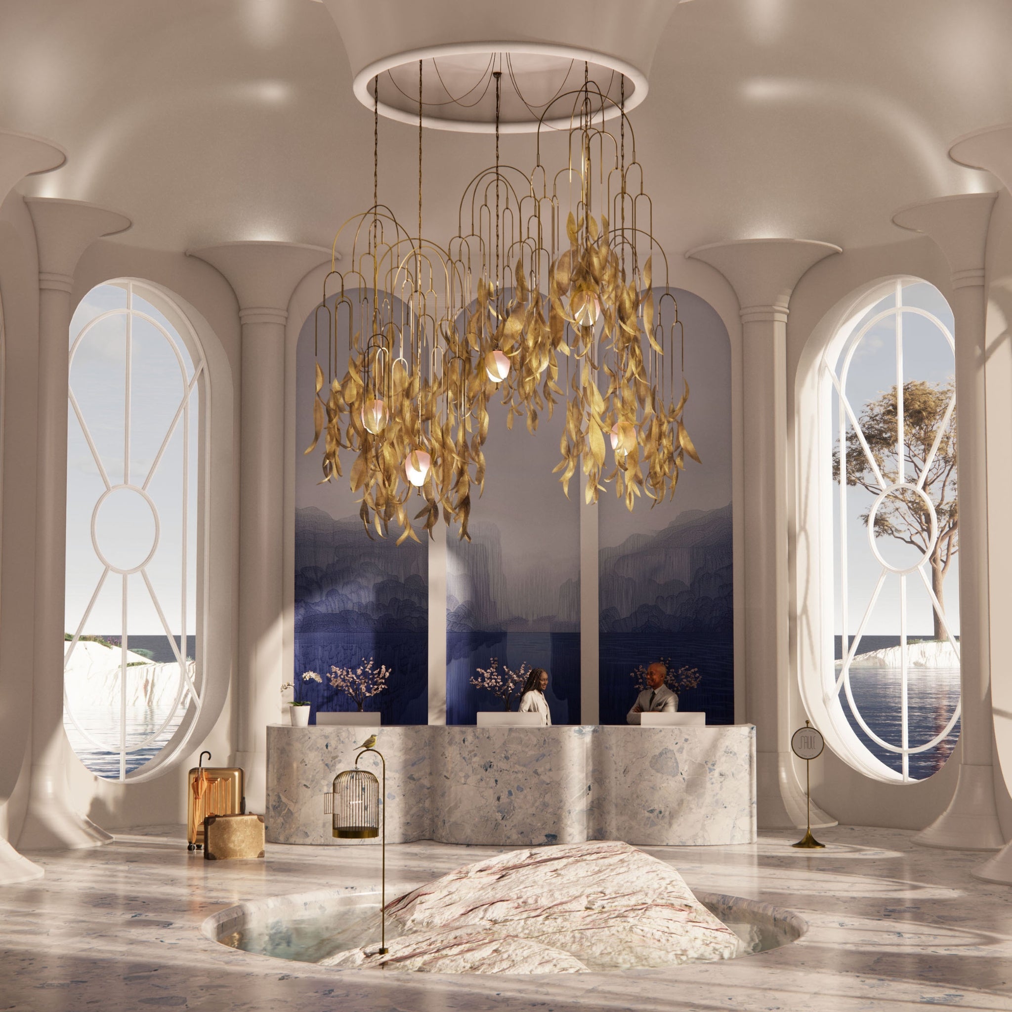 Luminaire suspendu Saule - L - 05 de Larose Guyon