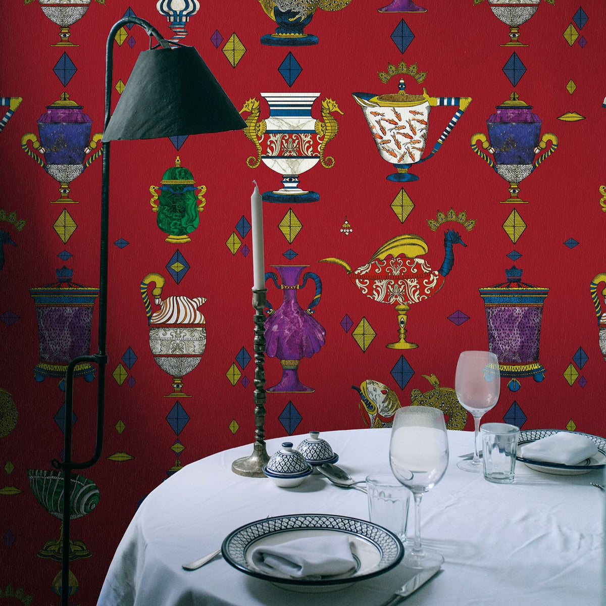 Papier peint Ludovica Rosso Nobile de MaVoix