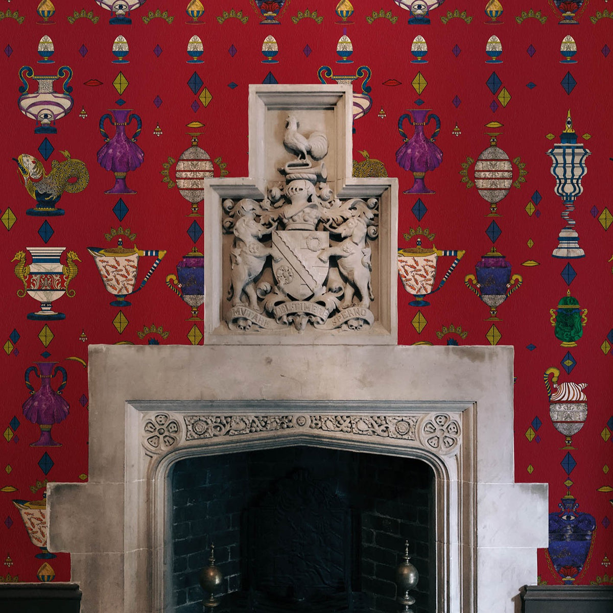 Papier peint Ludovica Rosso Nobile de MaVoix