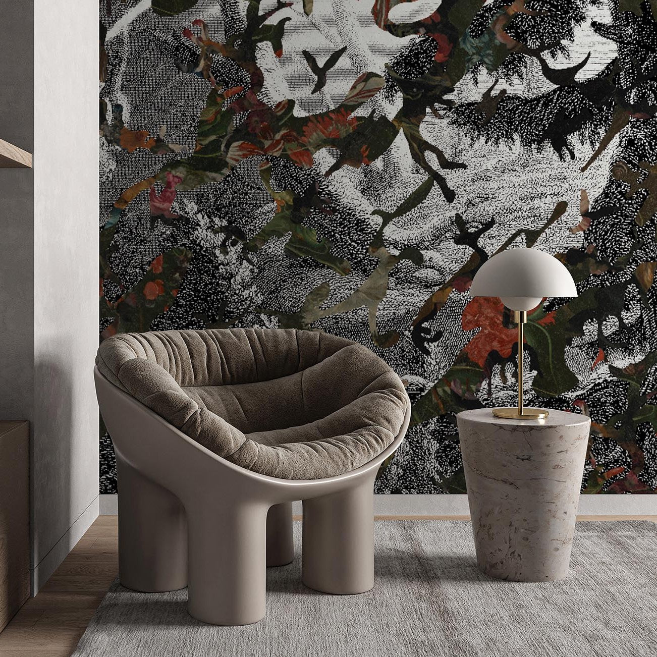 Papier peint Paradis Perdu Black & White Edition de MaVoix 