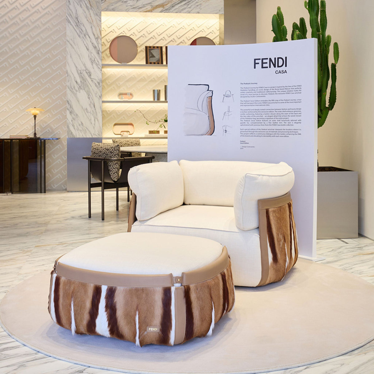 Fauteuil Peekasit Seoul Edition de Fendi Casa