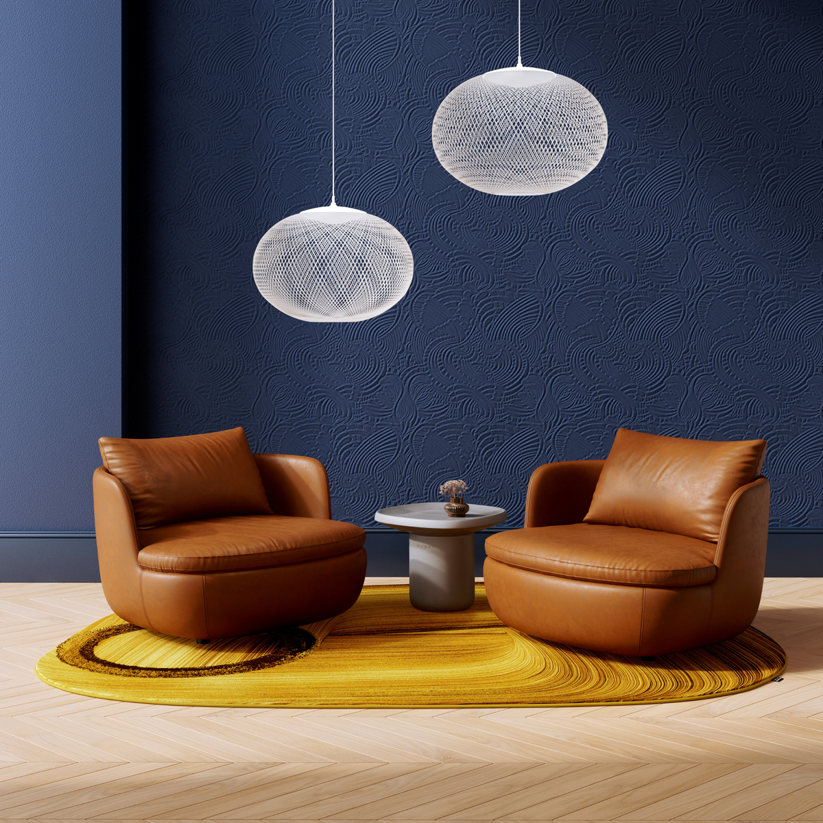 Tapis Big Scale Three Blue Ink de Moooi