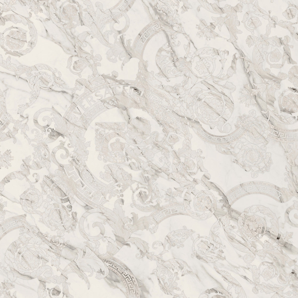 Céramique Statuario White Megabarocco Effet marbre de Versace Ceramics