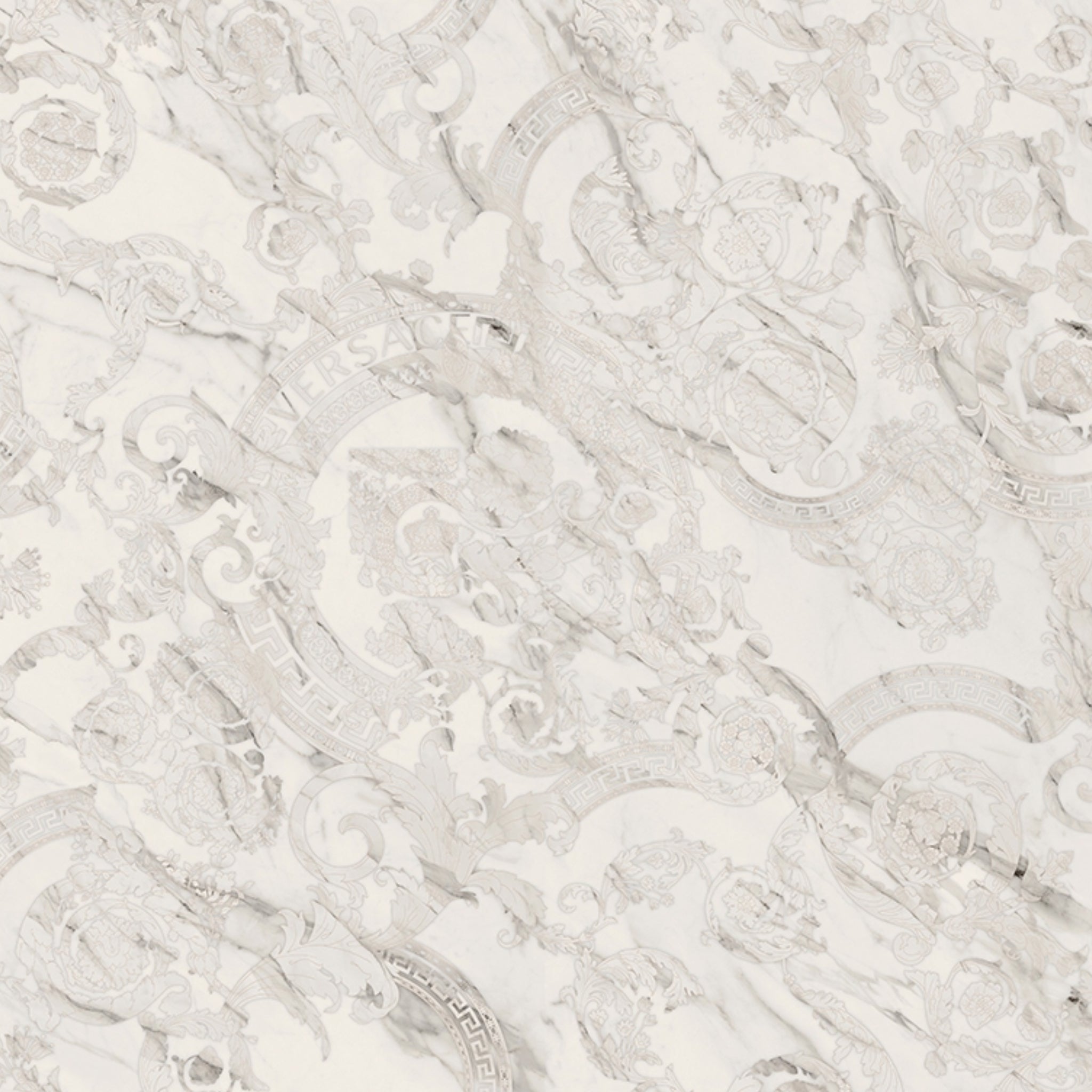 Céramique Statuario White Megabarocco Effet marbre de Versace Ceramics