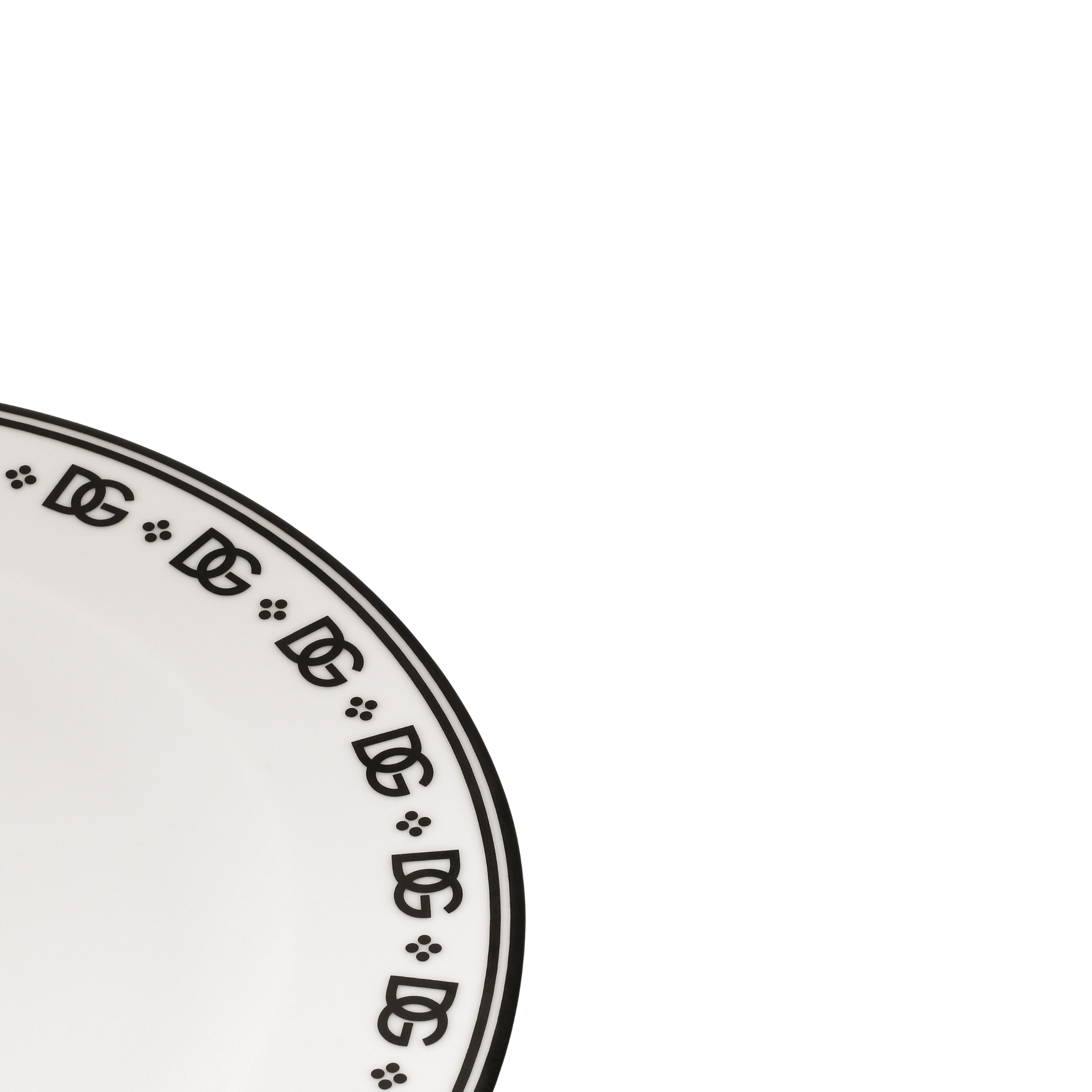 Set de 2 assiettes à dîner en porcelaine D&G Logo de Dolce & Gabbana Casa