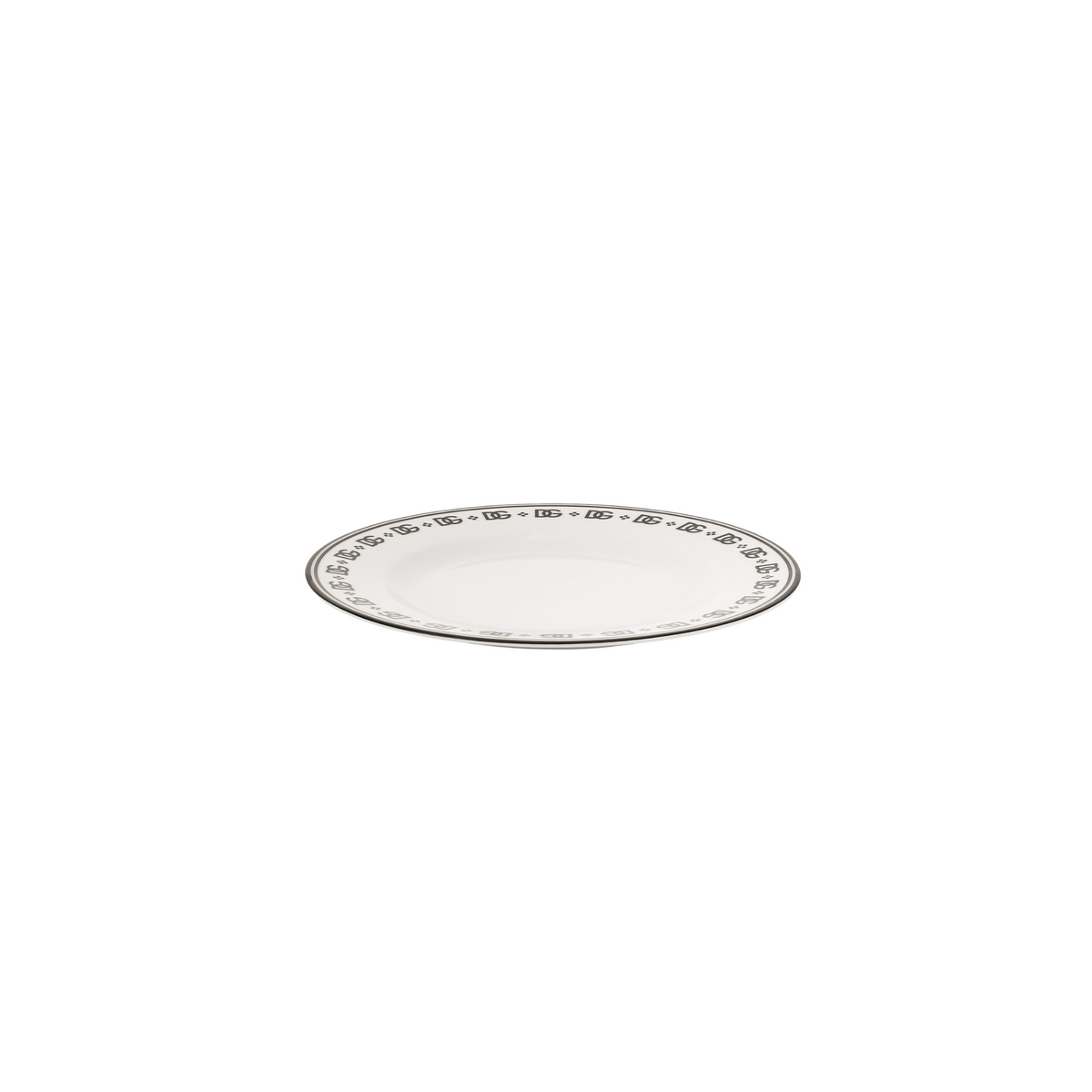 Set de 2 assiettes à dîner en porcelaine D&G Logo de Dolce & Gabbana Casa