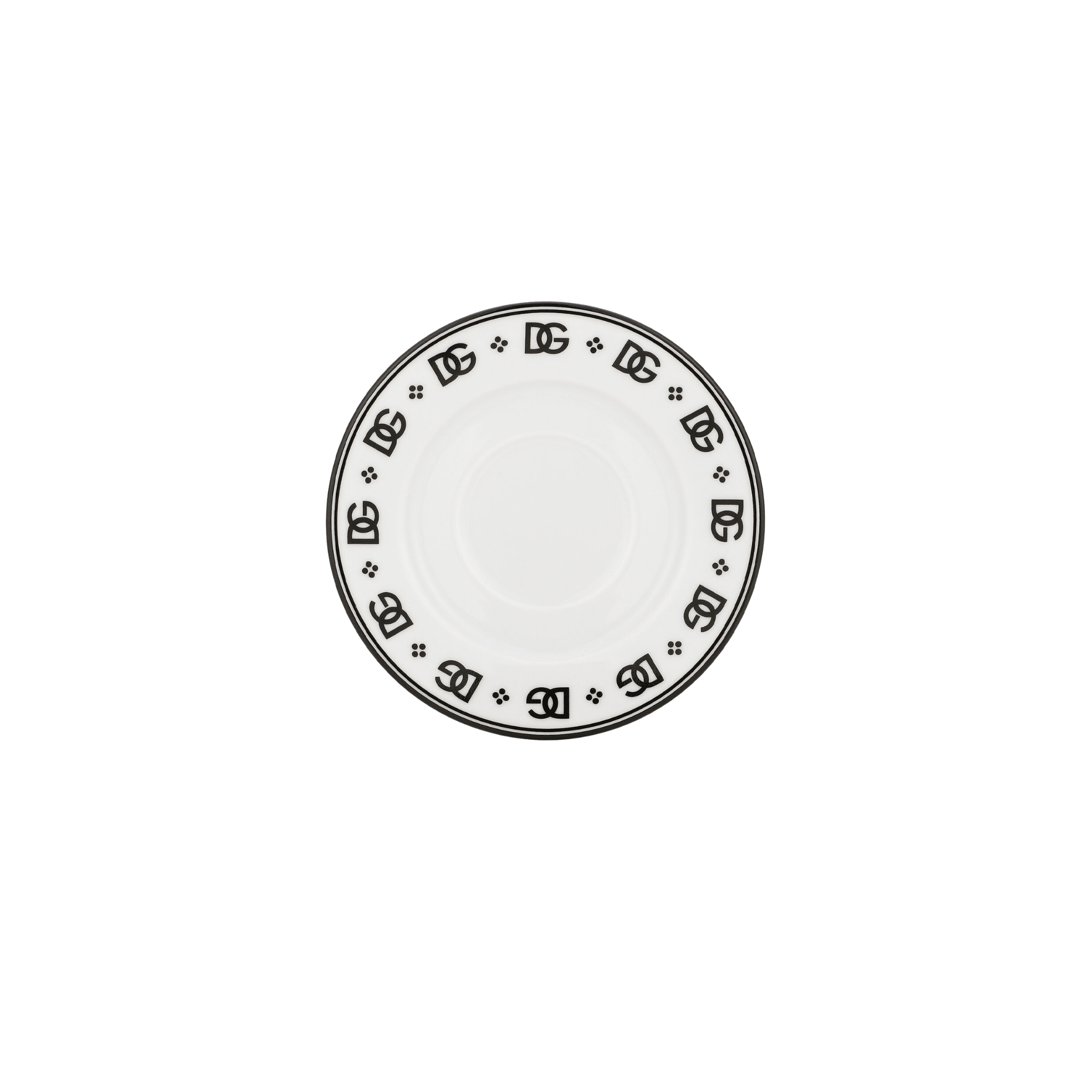 Set de 2 tasses à espresso avec sous-tasses DG logo de Dolce & Gabbana Casa