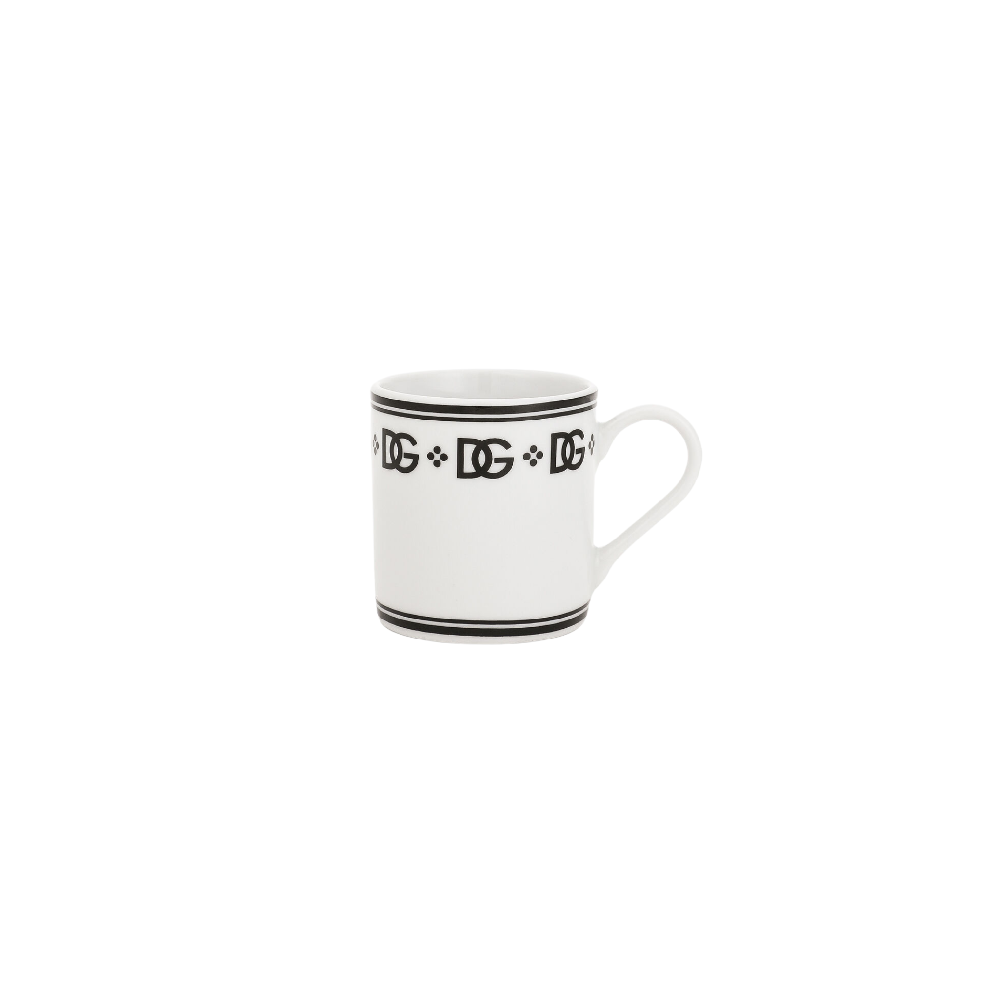 Set de 2 tasses à espresso avec sous-tasses DG logo de Dolce & Gabbana Casa