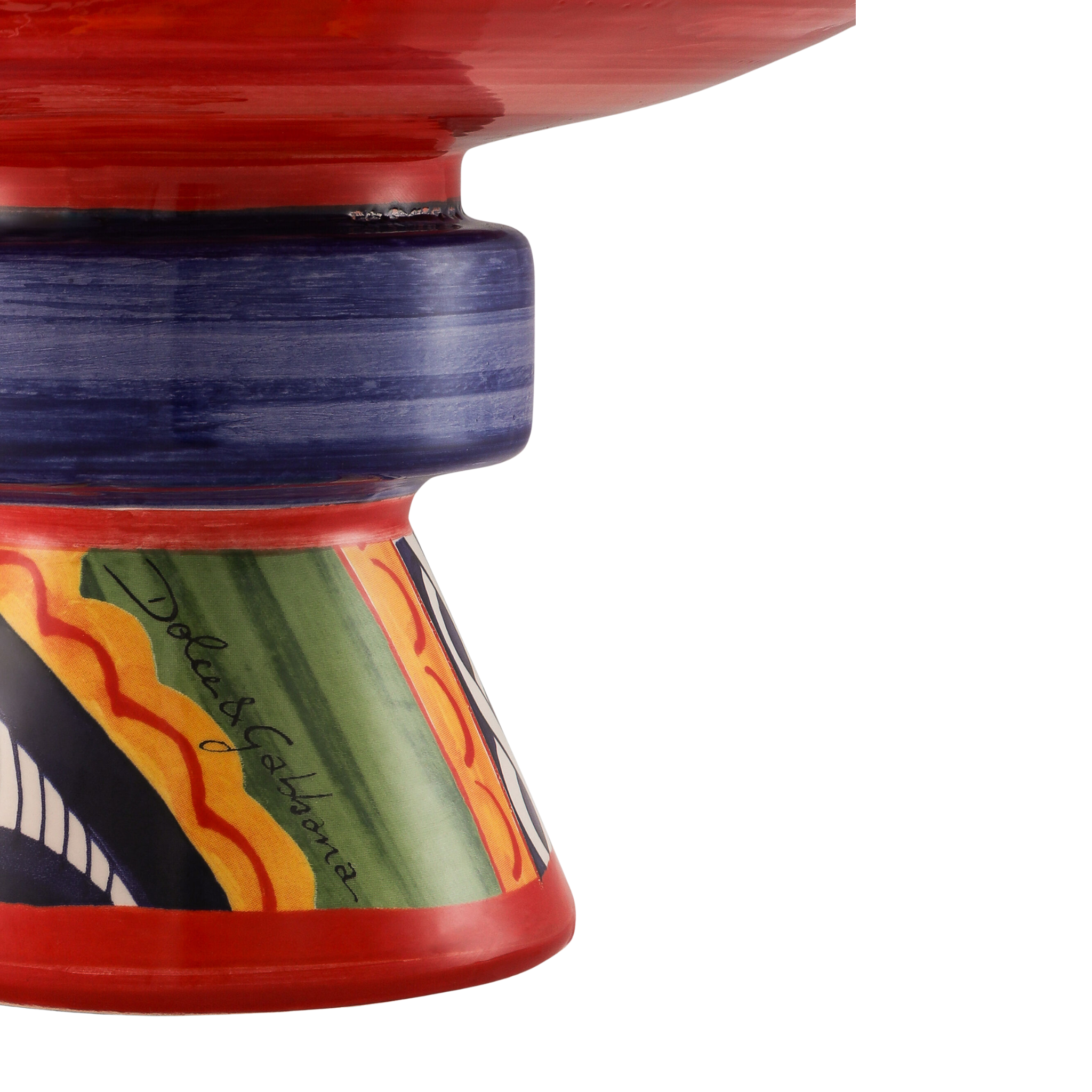 Coupe sur pied en céramique Carretto Siciliano de Dolce & Gabbana Casa