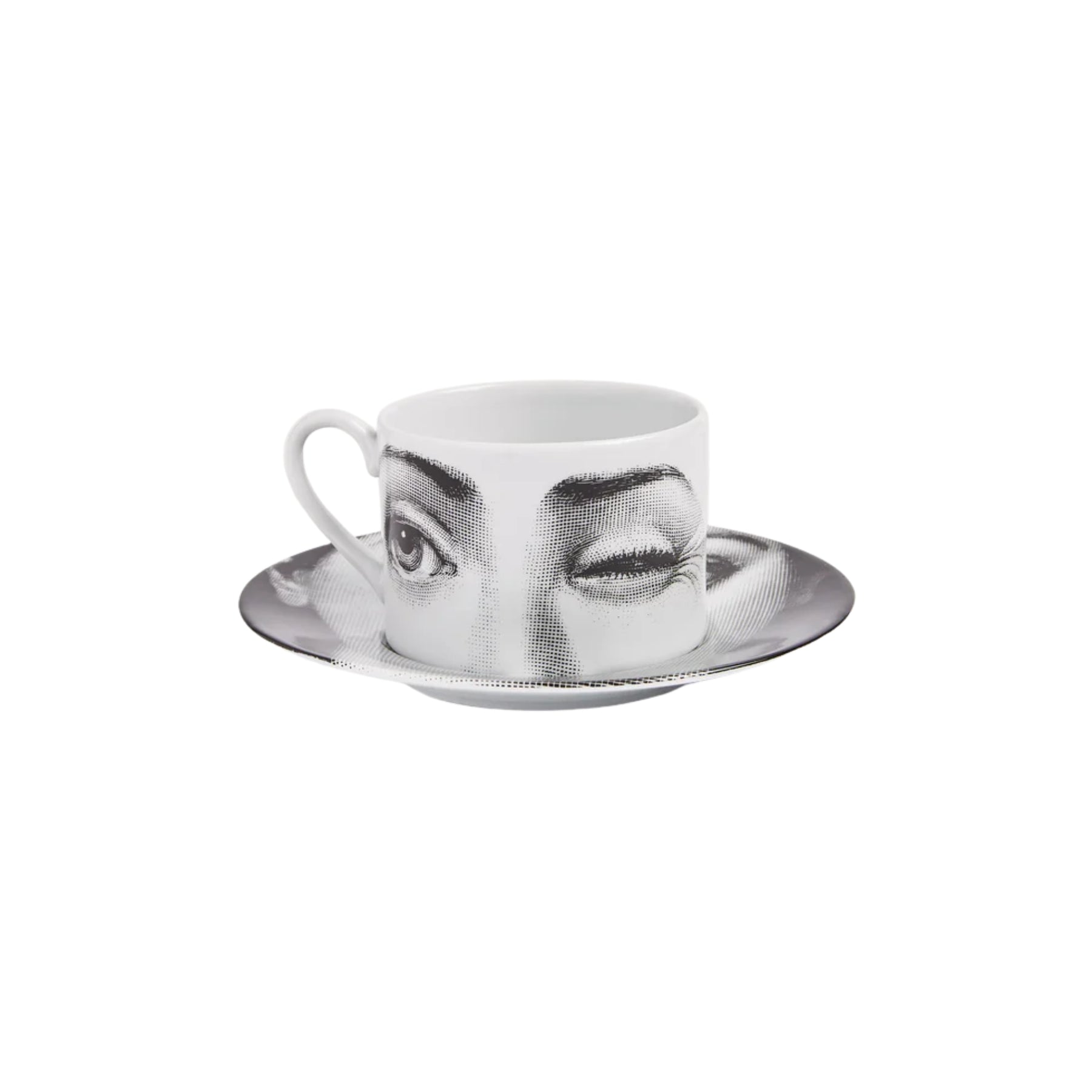 Tasse à thé Fornasetti Tema e Variazioni L’Antipatico de Fornasetti | Maison Territo