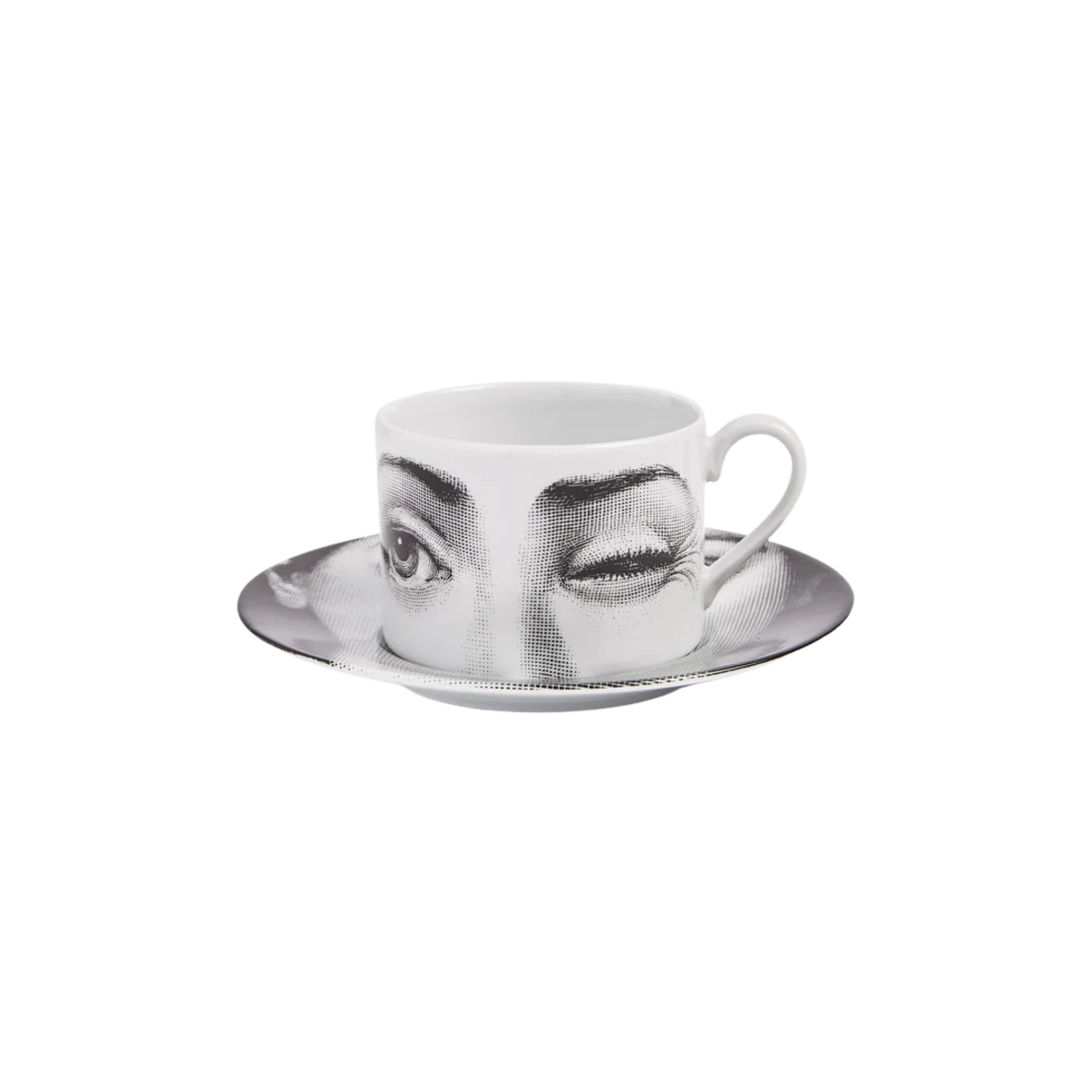 Tasse à thé Fornasetti Tema e Variazioni L’Antipatico de Fornasetti | Maison Territo
