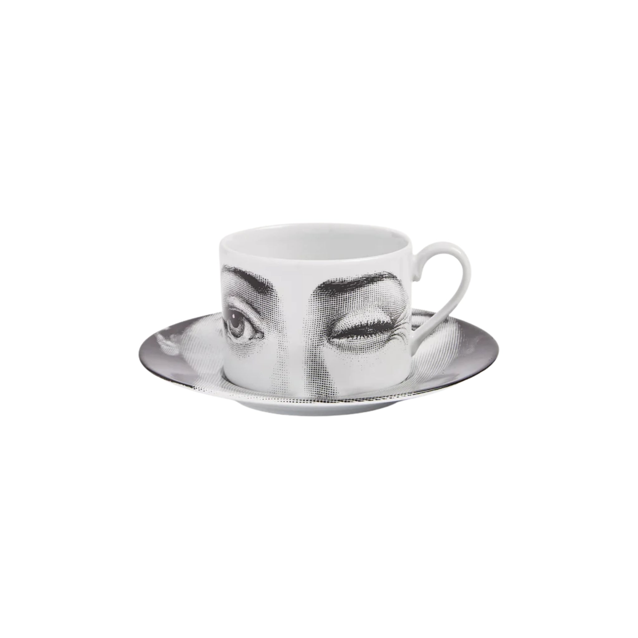 Tasse à thé Fornasetti Tema e Variazioni L’Antipatico de Fornasetti | Maison Territo