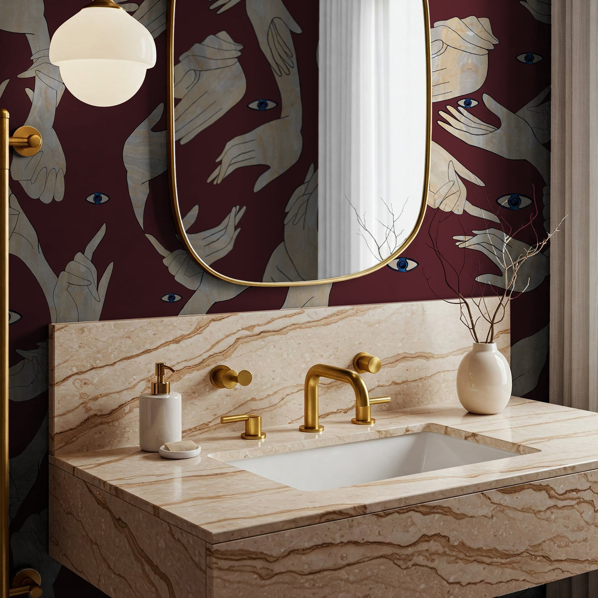 Papier peint Uno Nessuno Red Classic Burgundy