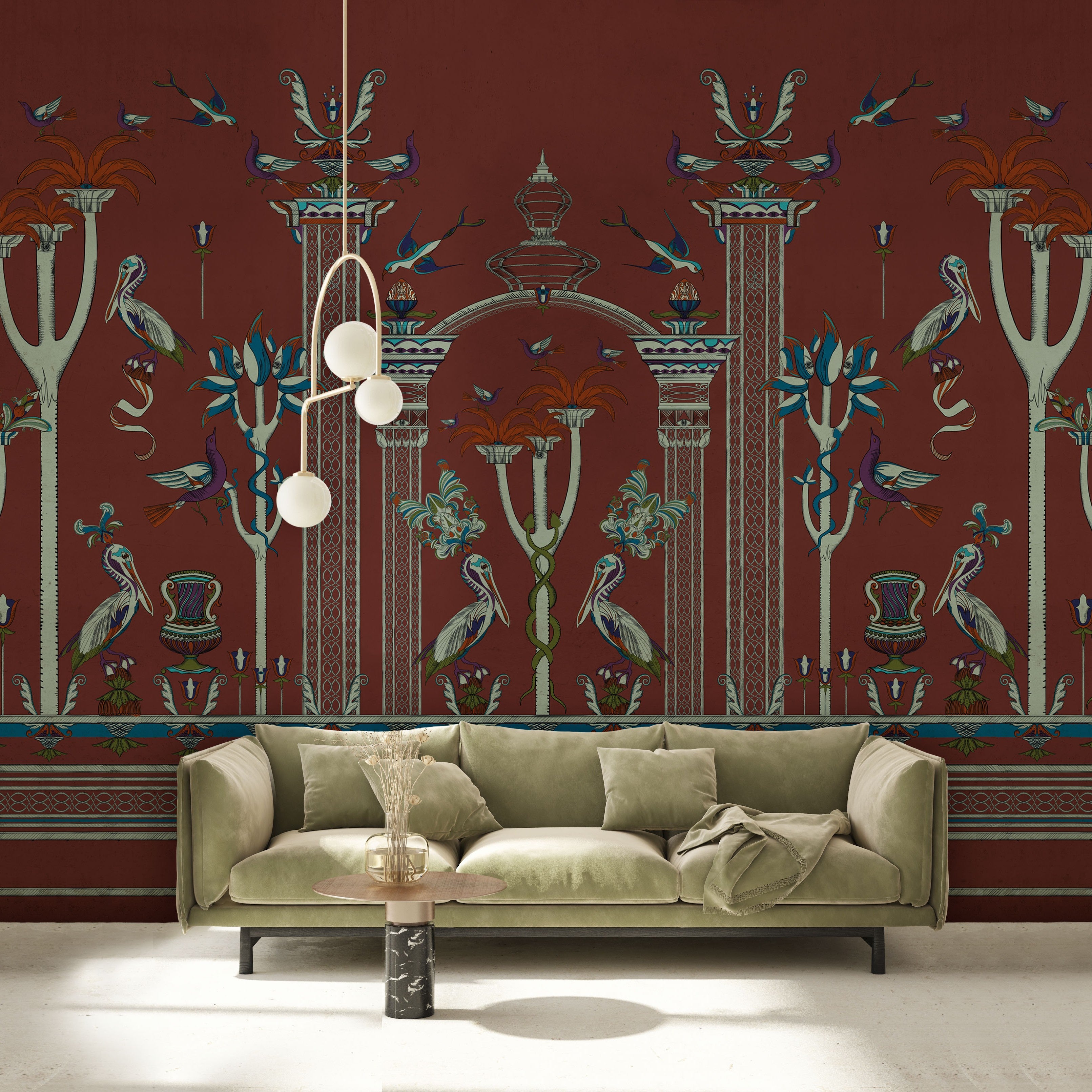 Papier peint Via Salvestrina 12 Mattone Bruciato de MaVoix