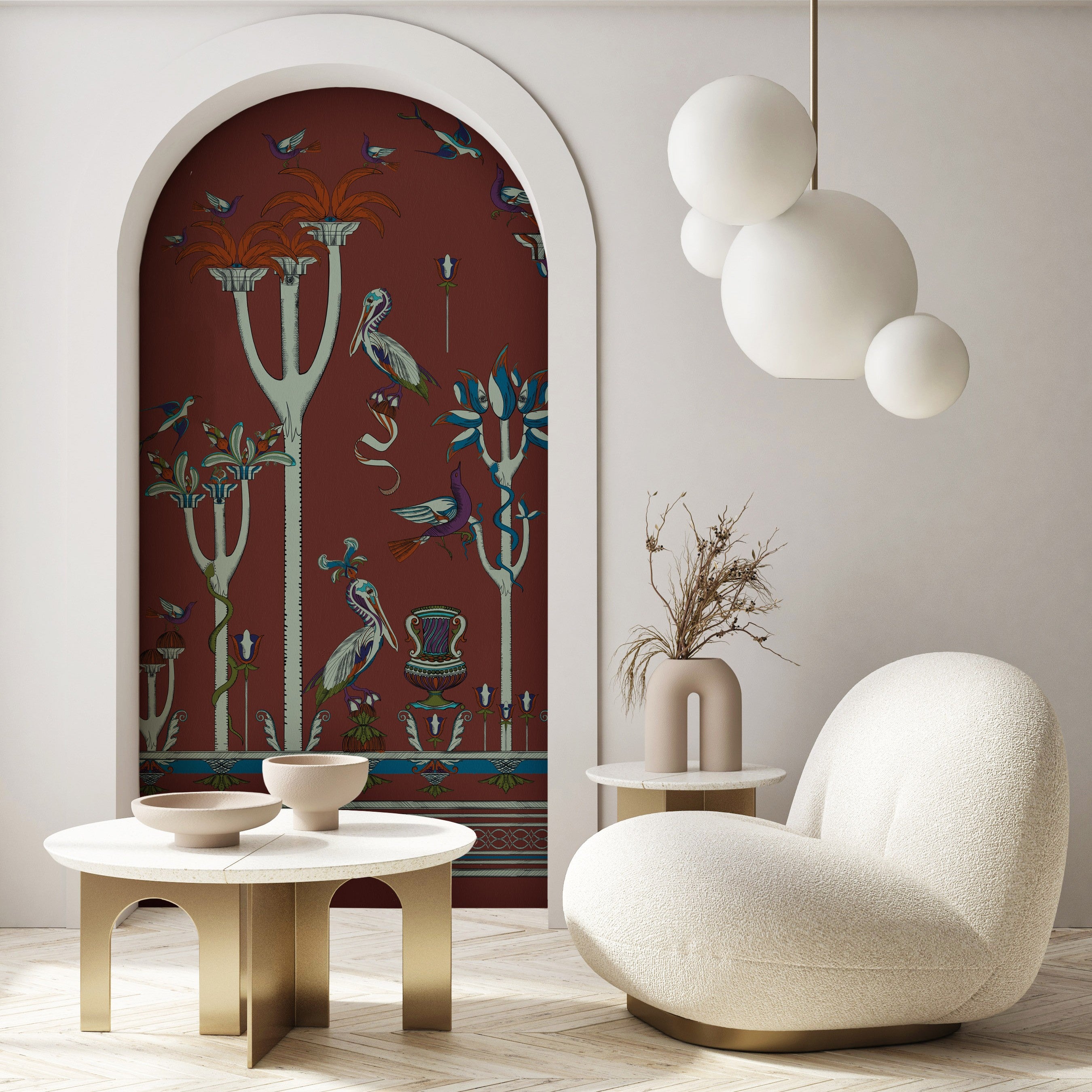 Papier peint Via Salvestrina 12 Mattone Bruciato de MaVoix