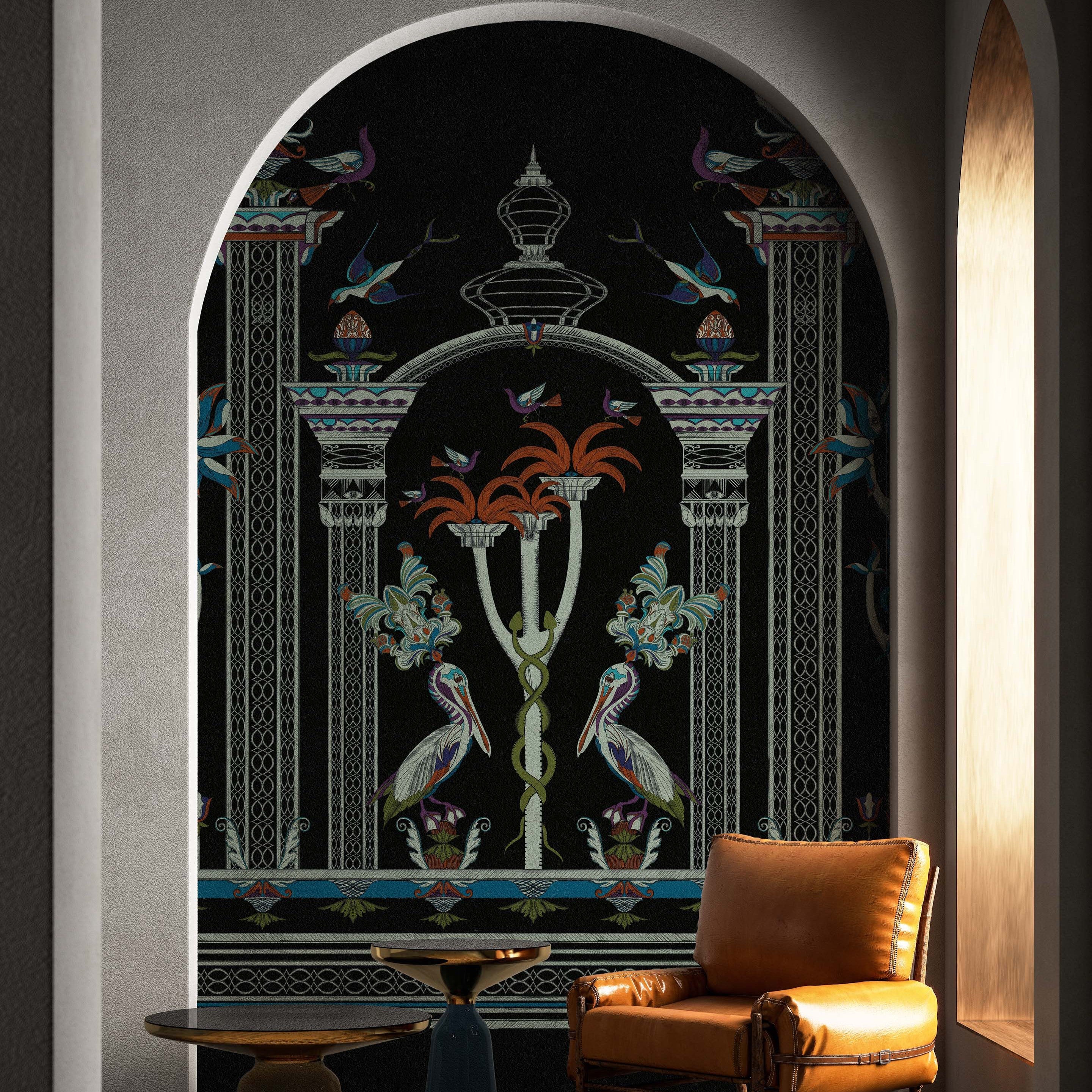 Papier peint Via Salvestrina 12 Nero Mezzanotte de MaVoix 