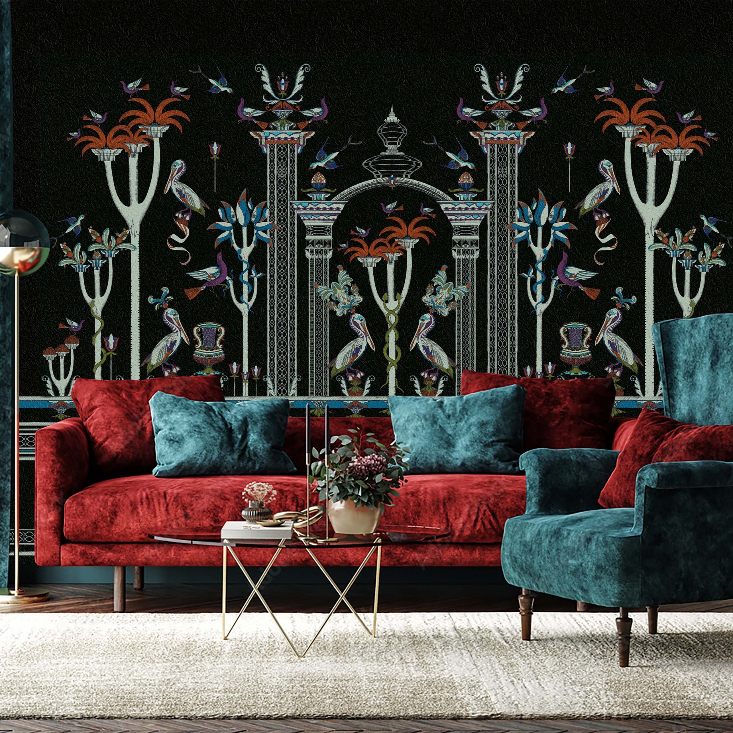 Papier peint Via Salvestrina 12 Nero Mezzanotte de MaVoix 