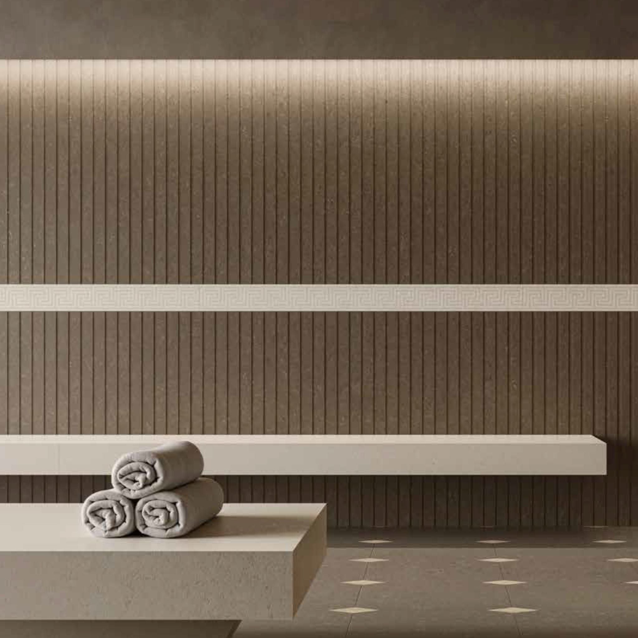 Céramique V Stone Fluted Brown de Versace Ceramics