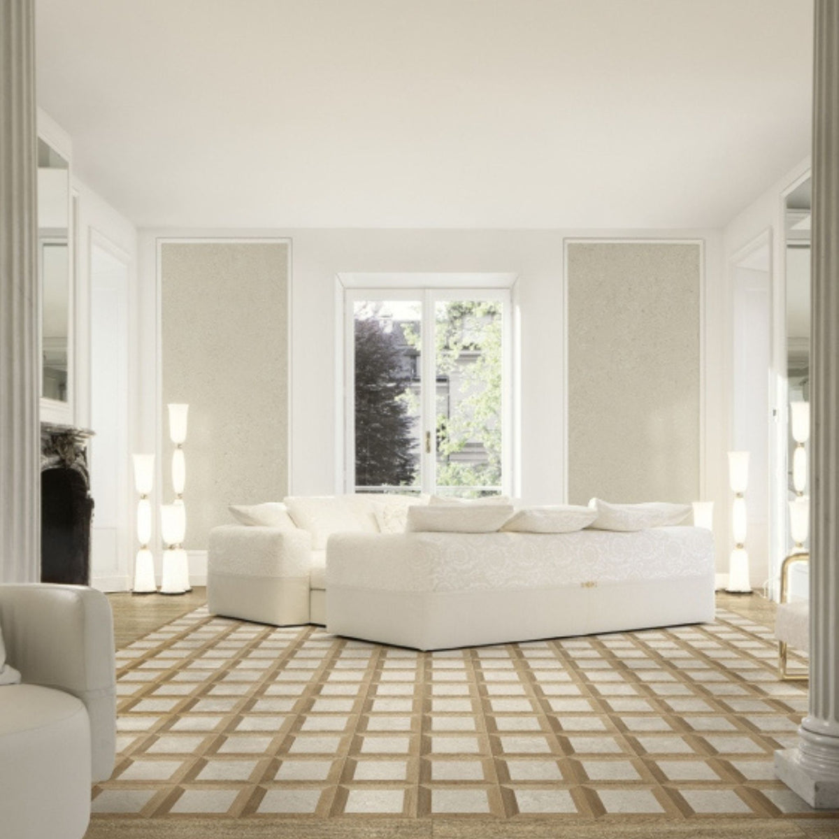 Céramique V Stone Frame Beige de Versace Ceramics