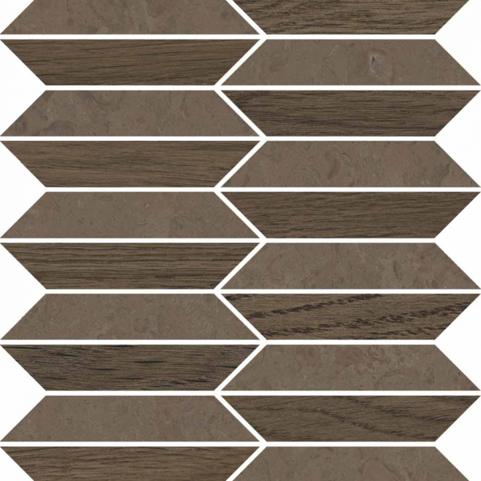 Céramique V Stone Mosaico Lozenge Brown de Versace Ceramics