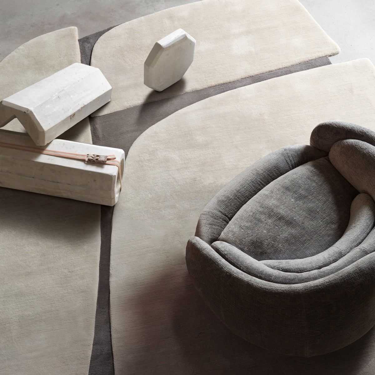 Tapis Atlas AT03 Gray par Mohebban Milano