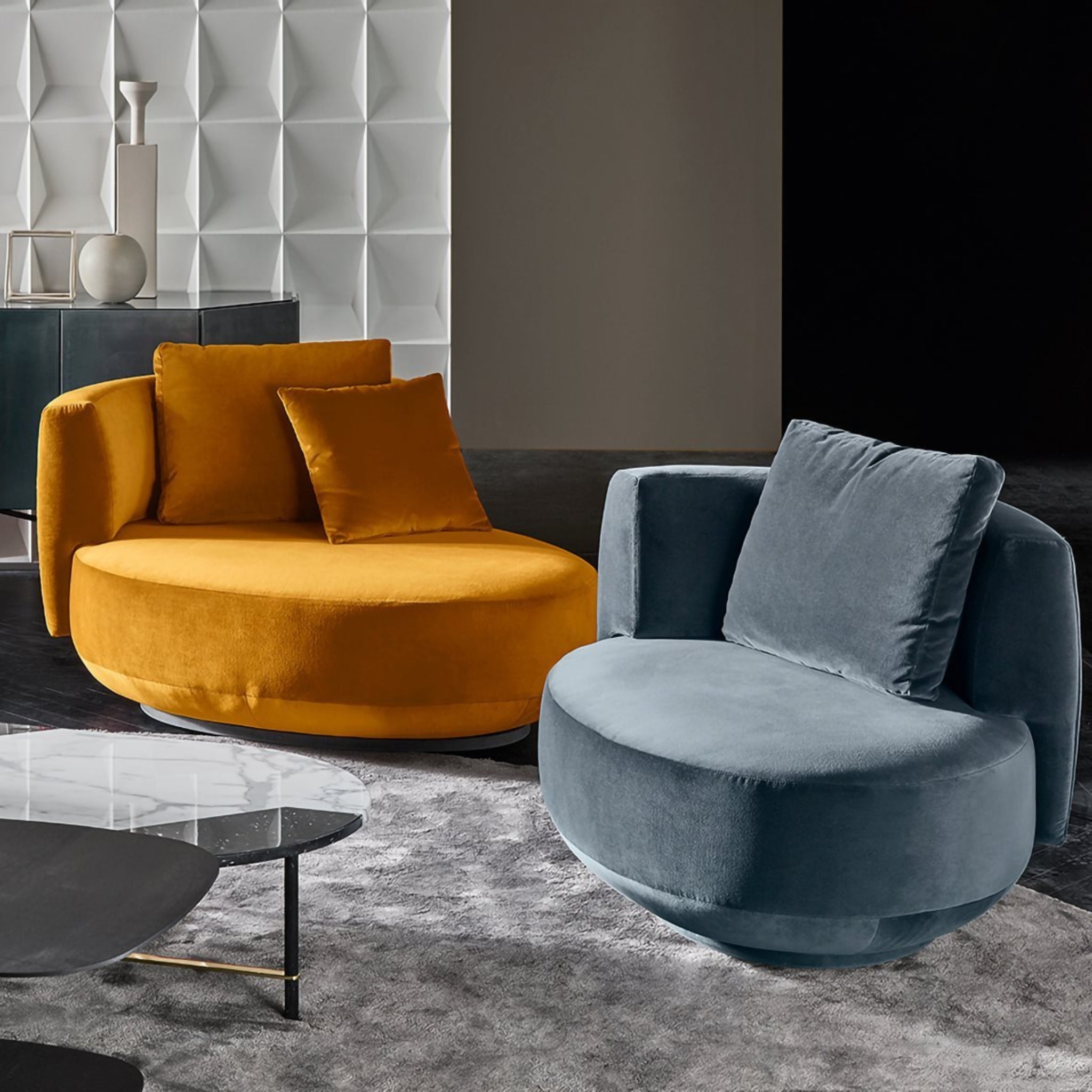 Fauteuil pivotant Audrey Poltrona de Galloti&Radice
