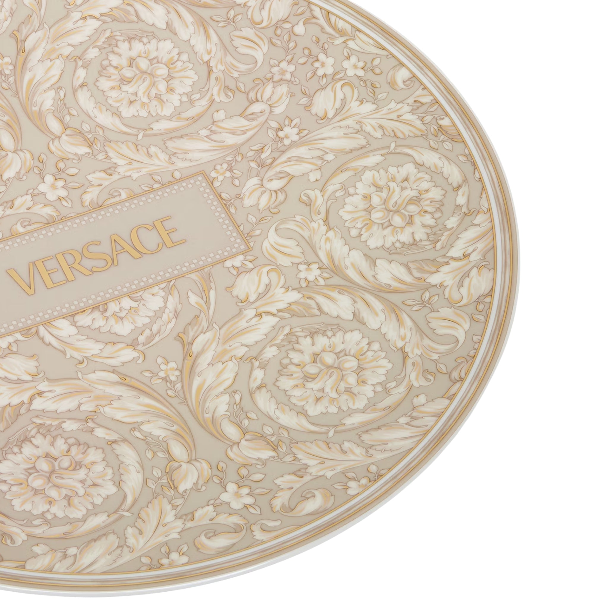 Assiette de service Barrocco beige de Versace Home